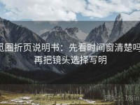 觅圈折页说明书：先看时间窗清楚吗，再把镜头选择写明