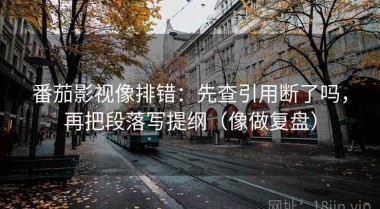 番茄影视像排错：先查引用断了吗，再把段落写提纲（像做复盘）