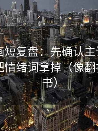 虫虫漫画短复盘：先确认主语对齐了吗，再把情绪词拿掉（像翻折页说明书）