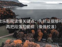 欧乐影院读懂关键点：先抓证据够吗，再把段落写提纲（像做校准）