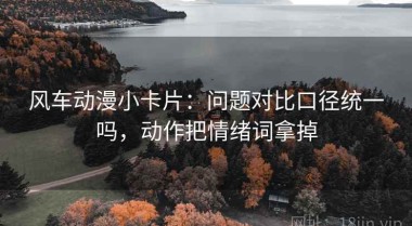 风车动漫小卡片：问题对比口径统一吗，动作把情绪词拿掉
