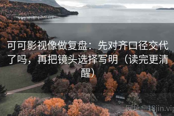 可可影视像做复盘：先对齐口径交代了吗，再把镜头选择写明（读完更清醒）